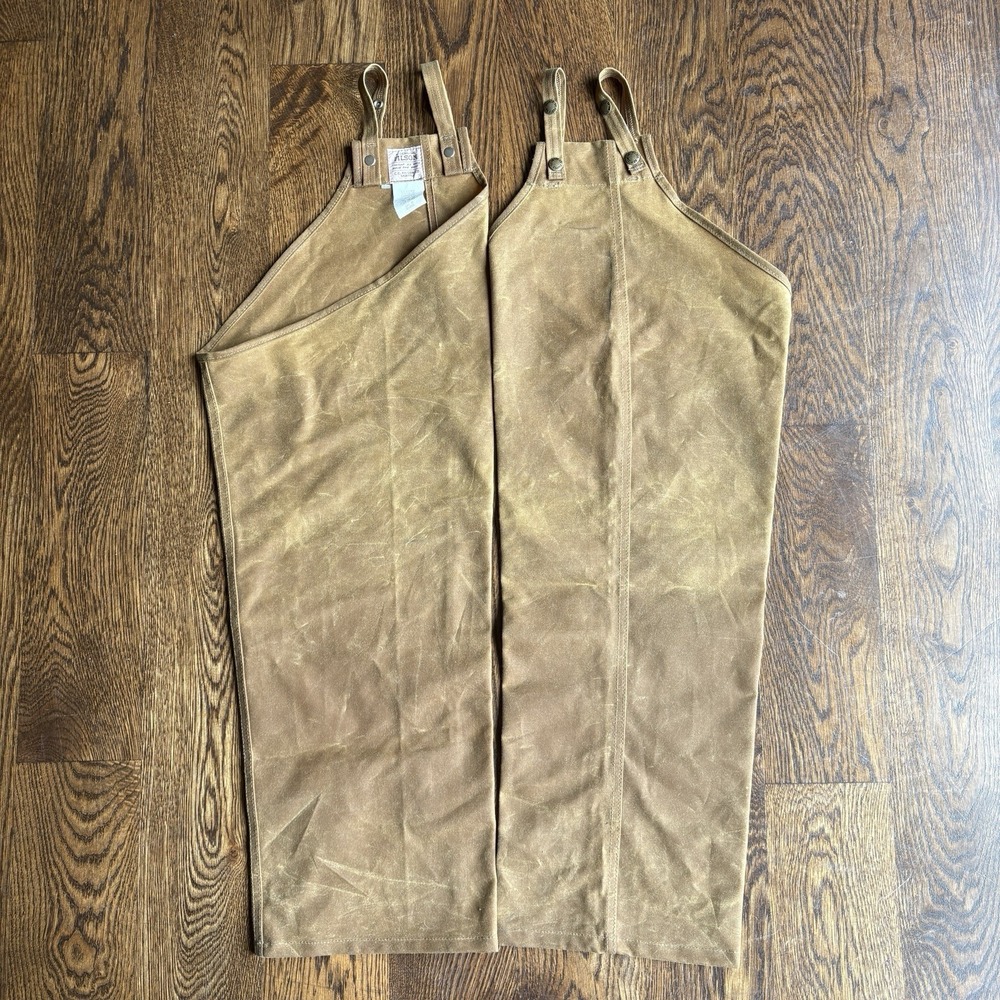 Filson 20007 Single Tin Cloth Chaps Waxed Canvas Hunting Brush Pants Outdoor S-M